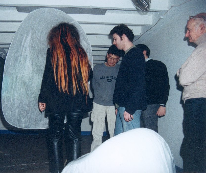 Inviting Odile Decq and Hans Walter Muller to test a prototype, 1999
